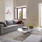 Fenêtre intérieur alu bicolore rouge