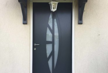 Porte d'entrée So modèle Wallace aluminium gris anthracite LMA