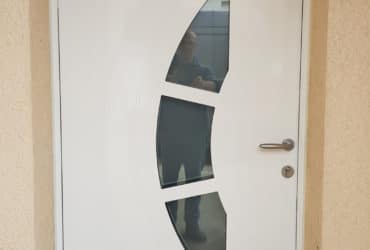 Porte d'entrée aluminium Mitchell coloris blanc (ral 9016)