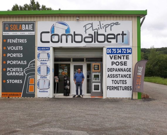 Facade du magasin solabaie Combalbert pour la pose de vos fenetres , portes & volets près de Montauban