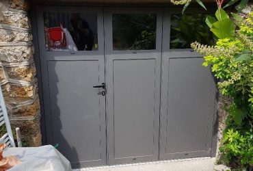 Réalisations de Solabaie Saint-Ouen-l'Aumône : Porte de garage battant aluminium