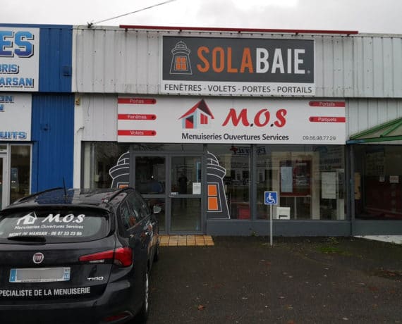 Facade du magasin de menuiserie Solabaie MOS