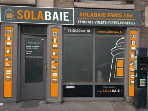 Façade du magasin Solabaie de RONA situé à Paris 18ème