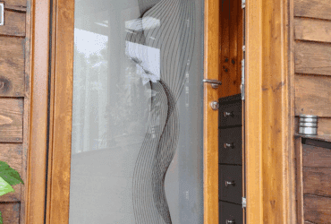 Porte d'entrée PVC imitation chêne modele ABOTT