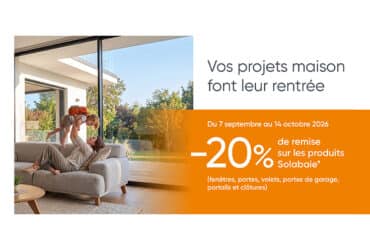 Offre promo de rentrée Solabaie : -20% sur les fenêtres, portes, volets et portails